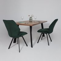 Кухонный стол Мамадома Leon lux radial-180 раздвижной 180-240х95 (дуб веллингтон/черный)