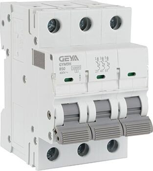 Выключатель автоматический GEYA GYM9H-3P-50B 3P 50A B 10kA 3M GYM9H3P50B