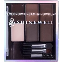 Набор для макияжа бровей Shinewell Универсальный набор №2/1 BC1-2/1 (коричневый/графит)