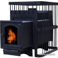 Банная печь ComfortProm Сталь 8мм 16м3, дверь со стеклом