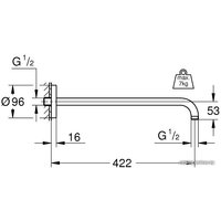 Держатель верхнего душа Grohe Rainshower 26146000 (хром)