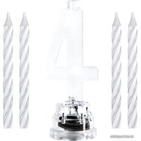 Набор свечей для торта Золотая сказка Цифра-подсвечник 4 591427