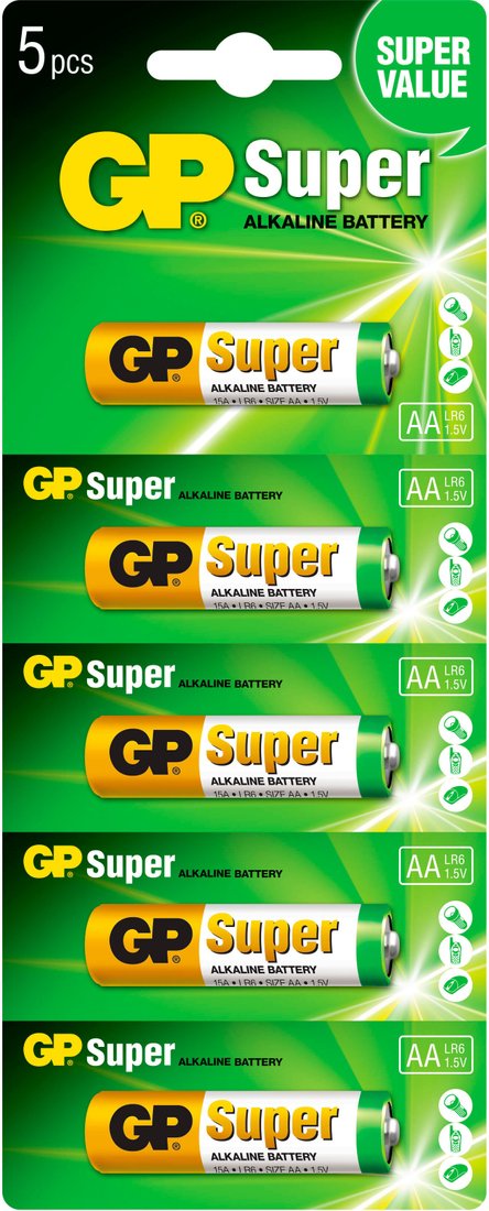 

Батарейка GP Super AA 5 шт. LR6/15A
