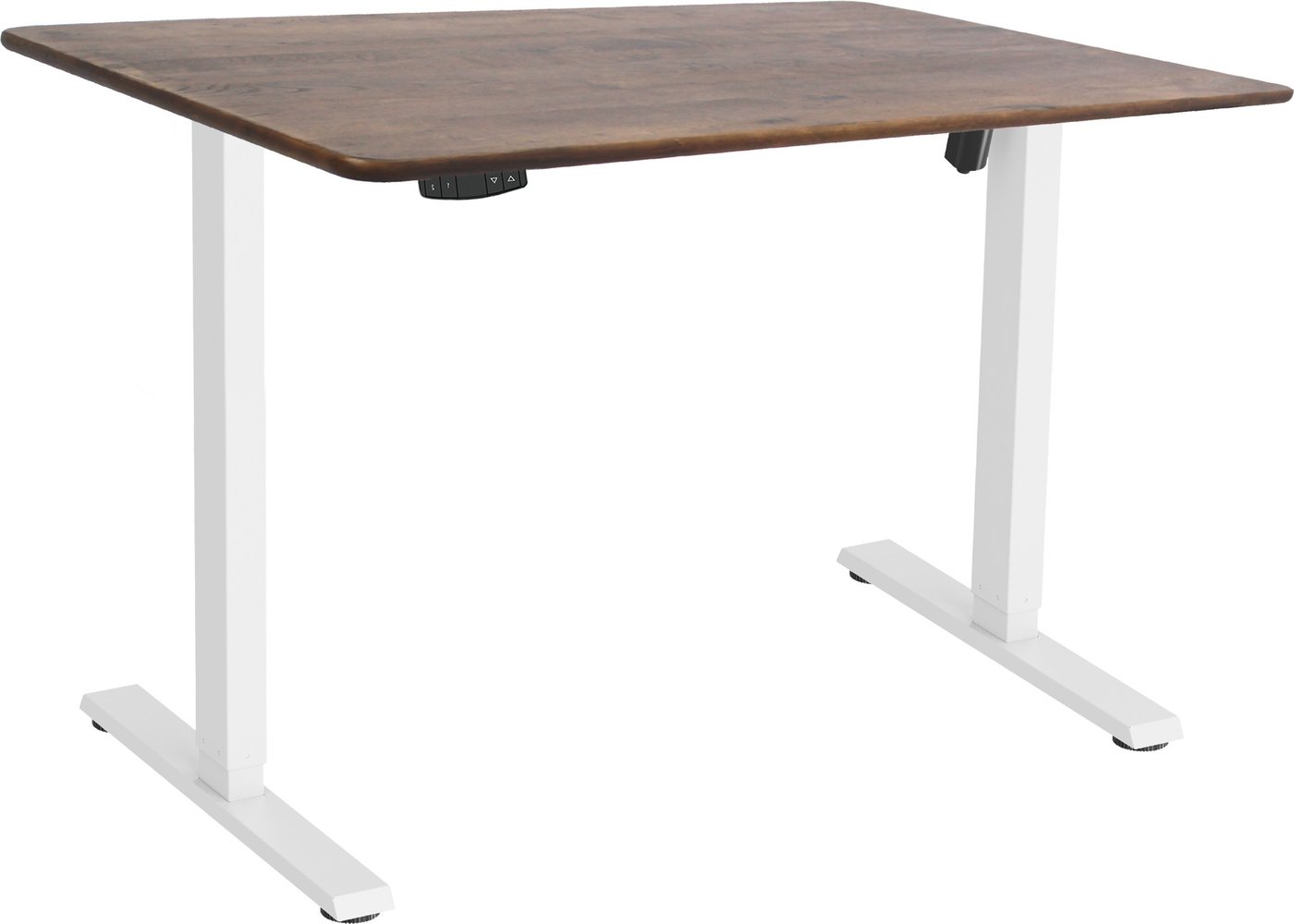 Стол с регулировкой высоты ErgoSmart Wooden Electric Desk Slim 1200х600х27мм (прямой край, дуб мореный/белый)