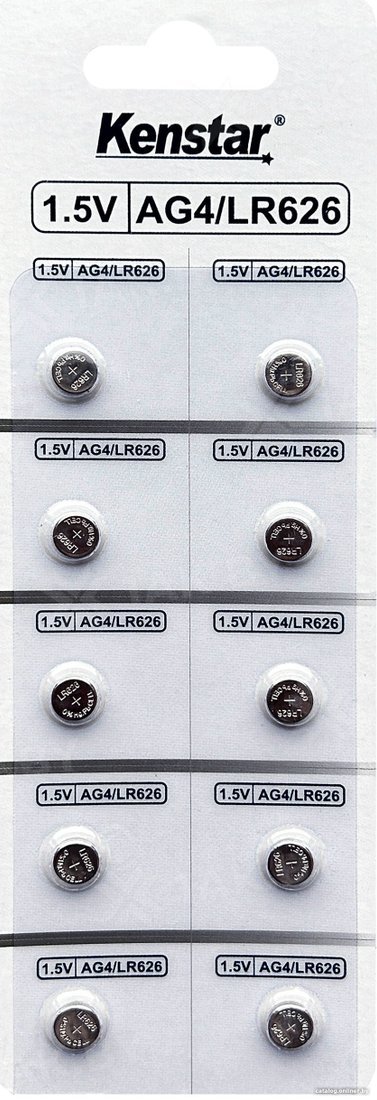 Батарейка Kenstar G4/LR626/LR66/377A/177, 1.5V BL-10 (1 шт)
