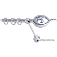 Карниз для штор Lm Decor Наутилус (хром, витая, 1.6м 16мм, 1 ряд)