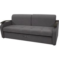 Диван Сириус Лидер-2 ППУ 215x110 (Eva 07 велюр темно-серый)