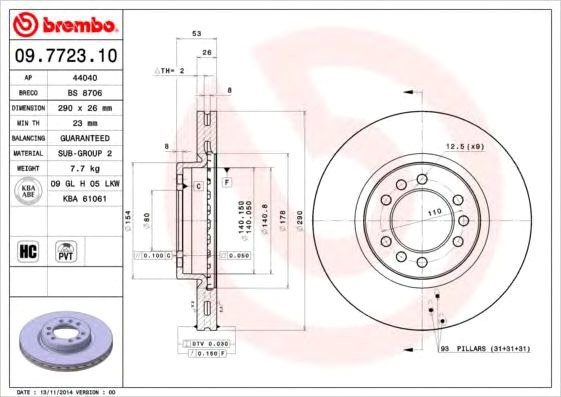 

Brembo 09772310