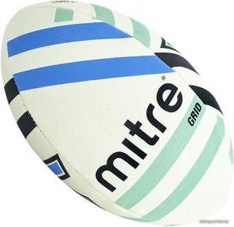 Мяч для регби Mitre Grid D4P 5BB1153B65 (5 размер, белый/синий)
