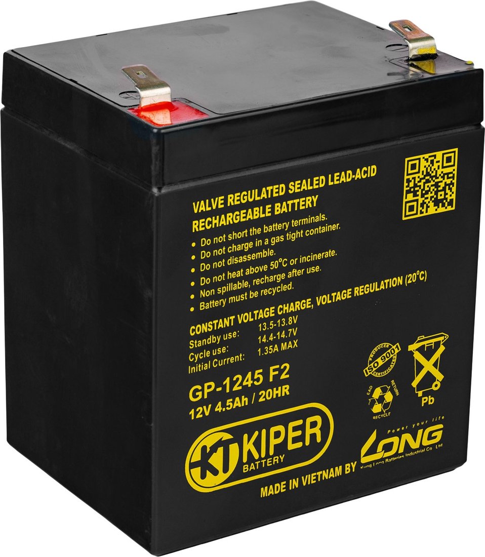 

Аккумулятор для ИБП Kiper GP-1245 F2 (12В/4.5 А·ч)