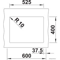 Кухонная мойка Blanco Rotan 340/160-U 526096 (черный)