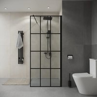 Душевая стенка Niagara Eco NG-552-80 80x190 (черный/прозрачное стекло)