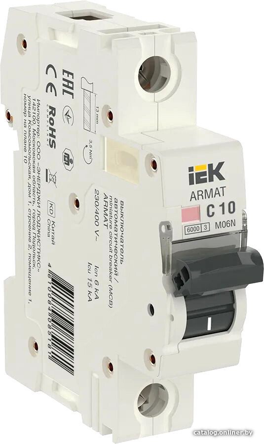 Выключатель автоматический IEK AR-M06N-1-C010