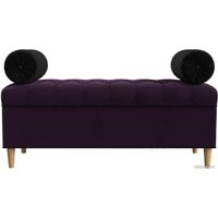 Банкетка Лига диванов Глория 113666 (велюр фиолетовый/черный/черный)