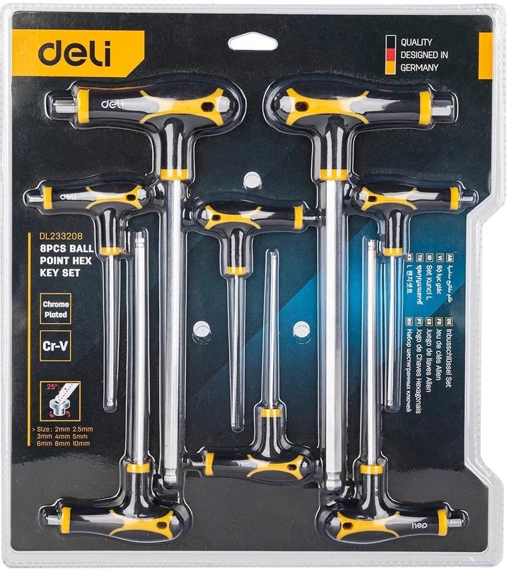 

Набор ключей Deli DL233208 (8 предметов)