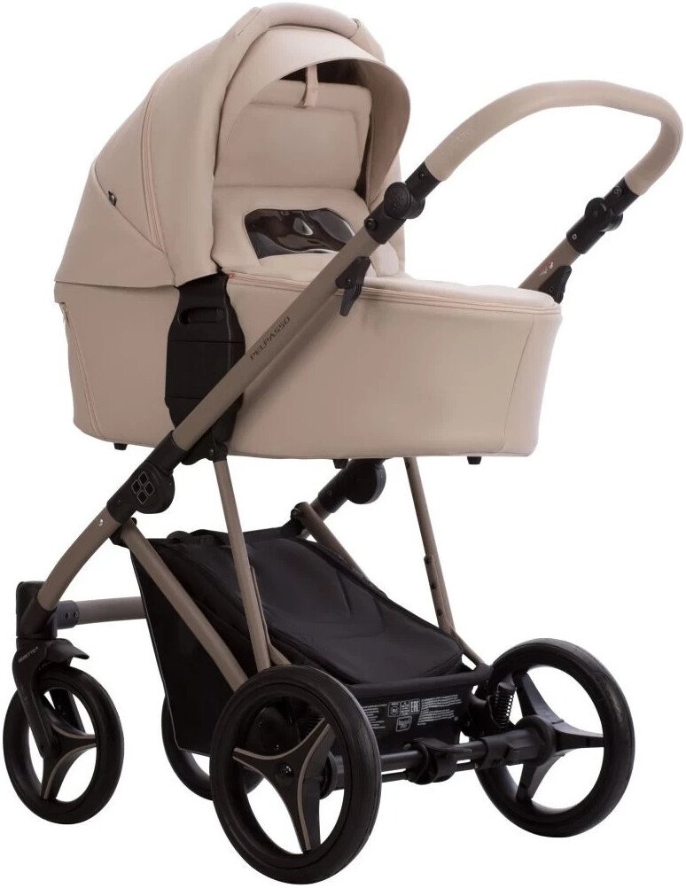 

Универсальная коляска BEBETTO Pelpasso Pro (3 в 1, pro 02 kaszmir/светло-бежевая кожа)