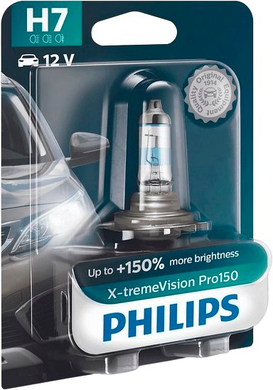 

Галогенная лампа Philips H7 X-tremeVision Pro150 1шт