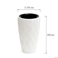 Кашпо Альтернатива Флэйм М8883 (24 л, белый)