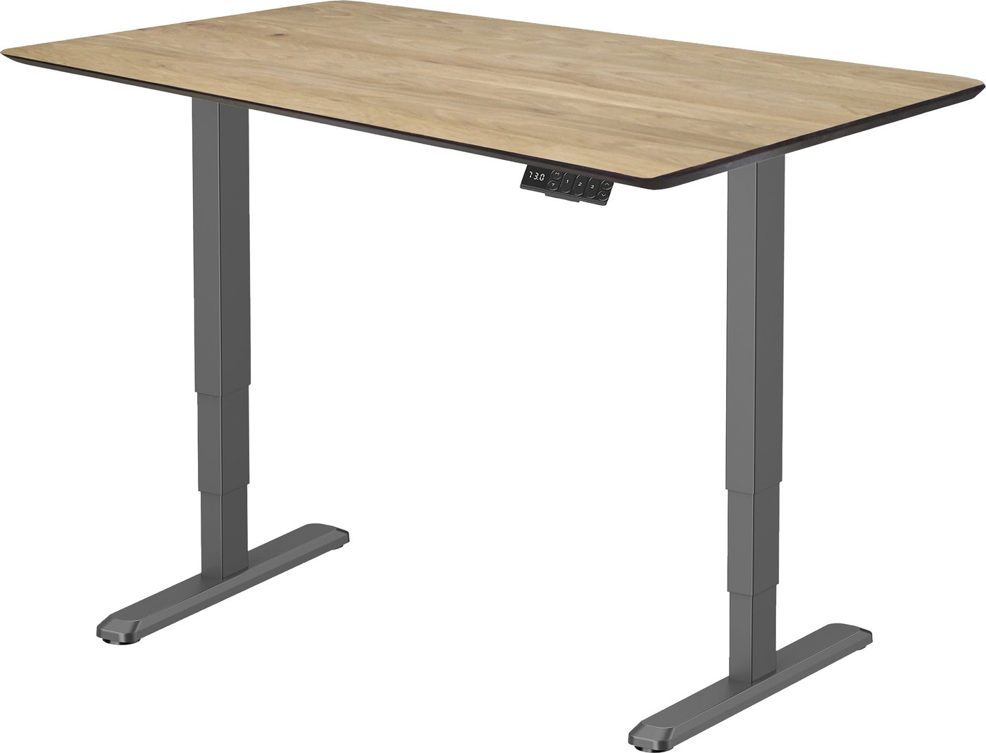 

Стол для работы стоя ErgoSmart Wooden Unique Ergo Desk 1300х750х27 мм (скошенный край, дуб натуральный/черный)