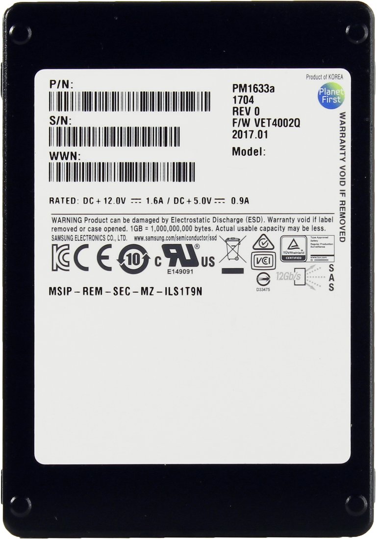 

SSD Samsung PM1633a 1.92TB MZILS1T9HEJH-00007