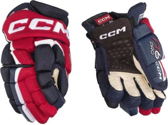 Перчатки CCM FT6 Pro Jr JS Gloves Navy/Red/White 11 (сине-красно-белый)