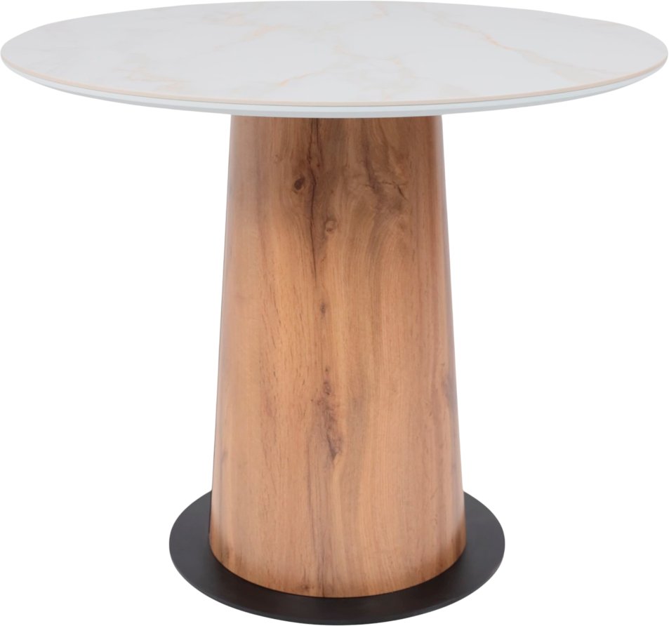 

Кухонный стол Lepremo AV 2317 МДФ+керамика 900 (белый глянцевый Carla Larkin/черный+HPL дуб вотан)