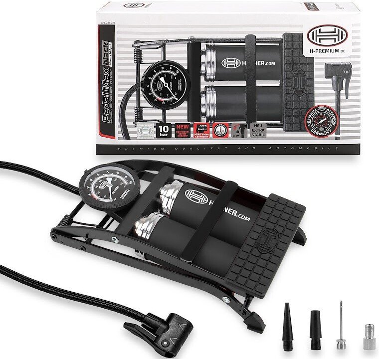 Насос ножной велосипедный Heyner PedalMax PRO (черный)