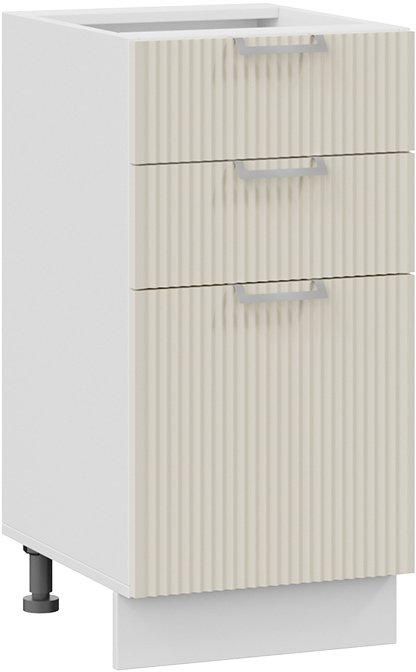 

Шкаф напольный Трия Кимберли 1Н4Я3 (белый/крем)