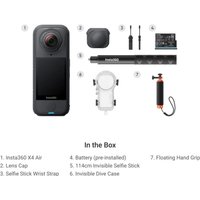 Экшен-камера Insta360 X4 Air Invisible Dive Bundle (черный)