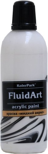 Акриловая краска KolerPark Fluid Art Жидкий акрил (молочный, 80 мл)
