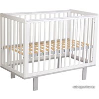 Классическая детская кроватка Polini Kids Simple 340 (белый/серый)