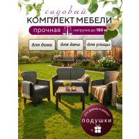 Набор садовой мебели Mega-Plast Amici (антрацит)