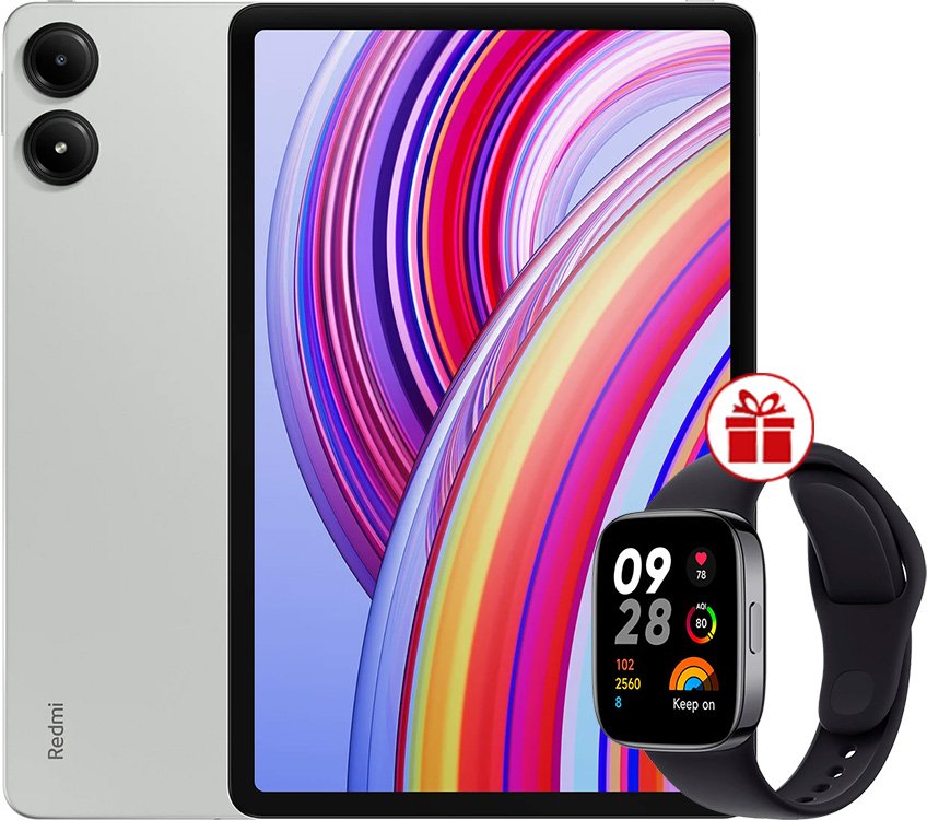 

Планшет Xiaomi Redmi Pad Pro 5G 6GB/128GB международная версия (мятный) + умные часы Xiaomi Redmi Watch 3 (черный) по акции