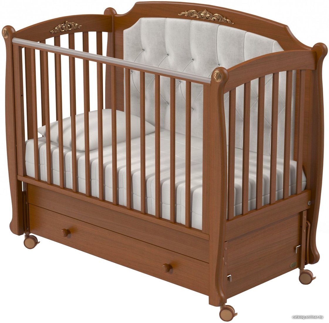 Классическая детская кроватка Nuovita Furore Swing (темный орех)