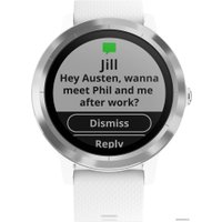 Умные часы Garmin Vivoactive 3 (серебристый/белый)