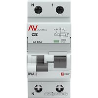 Дифференциальный автомат EKF Averes DVA-6 2P 32А 100мА(C)6кА тип AC rcbo6-1pn-32C-100-ac-av