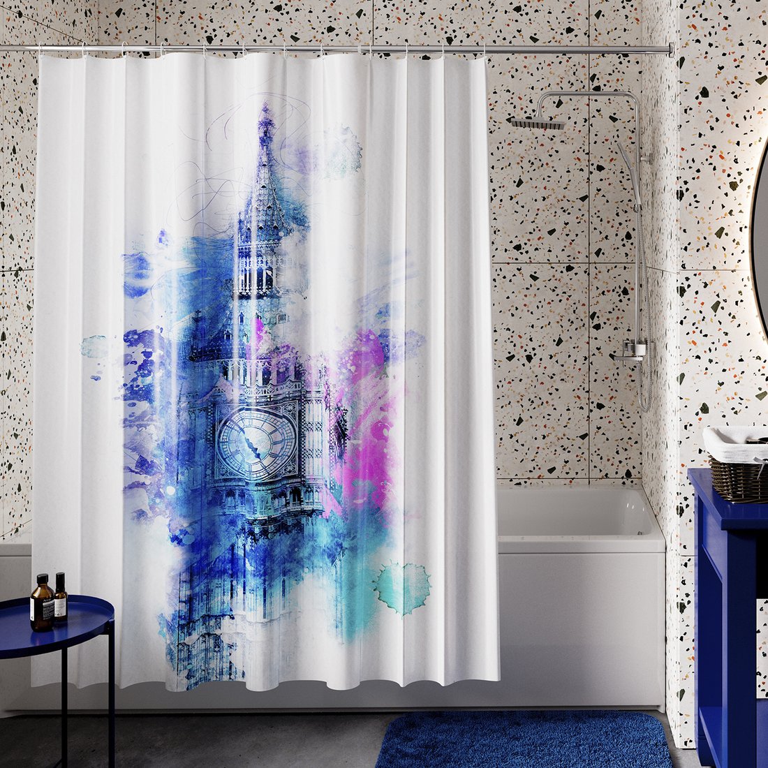 

Шторка-занавеска для ванны Wasserkraft Lossa SC-81103