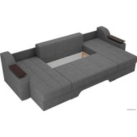 П-образный диван Лига диванов Сенатор 28929 (рогожка, серый)