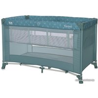 Манеж-кровать Lorelli Torino 2 Layers 2022 (арктический зеленый, цветочный) в Могилеве