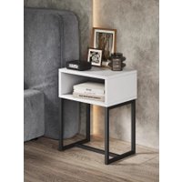 Тумба MONOFIX С металлическими опорами (белый/черный)