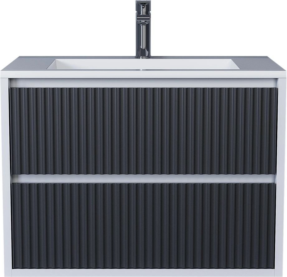 Uperwood Тумба с умывальником Next Premium 70 см 2 ящика (белый/графит)