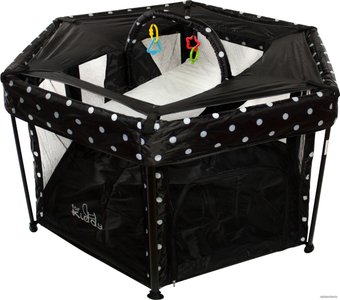 Игровой манеж ForKiddy Quadro plus 2 в 1 (черный)