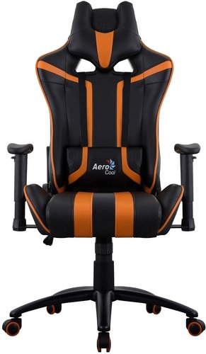 Игровое (геймерское) кресло AeroCool AC120 AIR (черный/оранжевый)