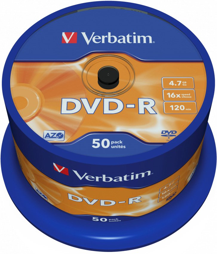 

DVD-R диск Verbatim 4.7Gb 16x 43548 (50 шт.)