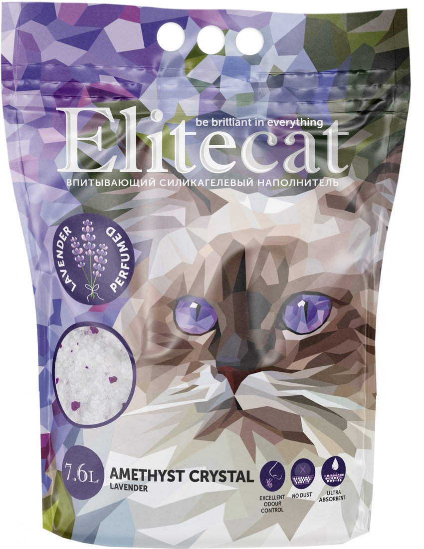 

Наполнитель для туалета EliteCat Amethyst Crystal Lavender 7.6 л