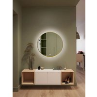 Зеркало с подсветкой  EMZE 70 LED.UV.70.70.AUR (золотой с УФ-окантовкой и подсветкой)