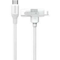 Кабель Momax DL56W 1-Link Flow Duo USB Type-C - Lightning/USB Type-C (1.5 м, белый)