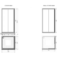 Душевой уголок Radomir 100 1-03-6-0-0-1190 (прозрачное стекло) в Могилеве