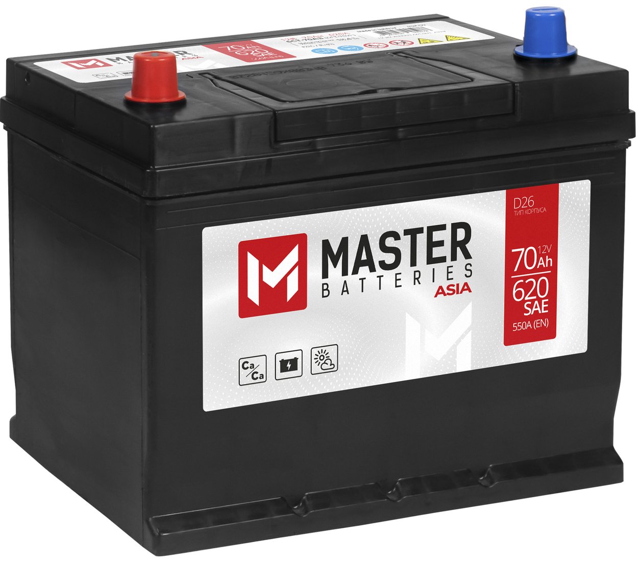 Автомобильный аккумулятор Master Batteries Asia L+ (70 А·ч)