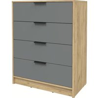 Комод Интерлиния Концепт КТ-К80 Глосс (дуб золотой/серый)